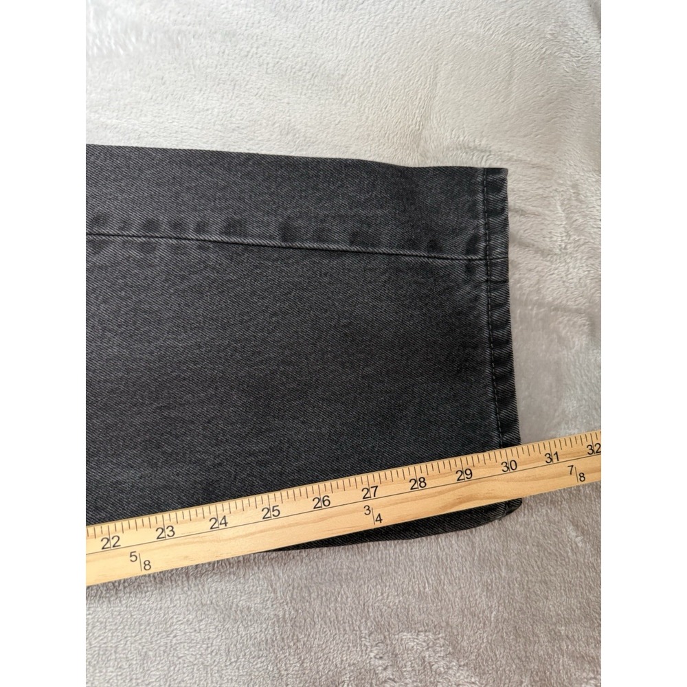 Levis 505 Jeans Mens 34x32 Black Denim Regular Fit Straight Leg - Picture 2 of 11
